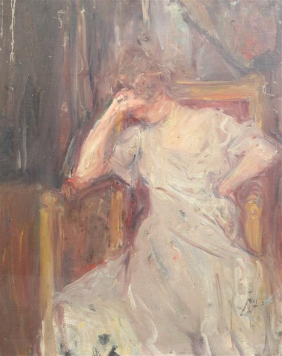 Albert de Belleroche (1864-1944) Sketches of women 25.5 x 20.5in. and 27 x 20.5in., both unframed